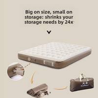 Matelas pneumatique gonflable automatique en polaire épaisse imperméable pour deux personnes, camping en plein air, design pliable facile, capacité de charge de 450 kg
