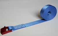 Sangle de serrage rapide à boucle à pression en polyester orange et zinc pour l'ajustement direct des marchandises