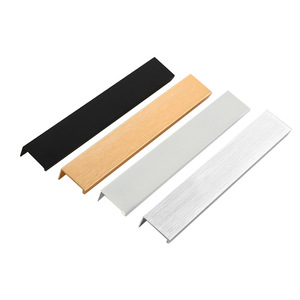 Modern Minimalist Cabinet Handle Aluminum Alloy Black Brushed <b>Gold</b> 2.8M Customizable Length Wardrobe <b>Drawer</b> <b>Pull</b> - Product Image 4