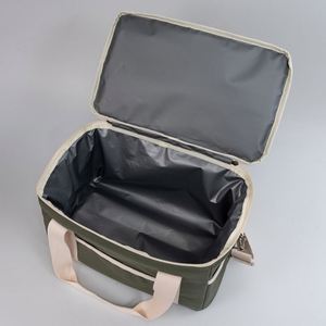 Wholesale Insulated Canvas Lunch Cooler Bag with Adjustable Shoulder Straps Portable Collapsible Soft Lunch Bag - Product Image 5