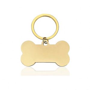 <b>Blank</b> Stainless Steel Keychain DIY Laser Engraving UV Printing Vintage Fashion Gold Color Shiny Finish Metal Key <b>Ring</b> - Product Image 4