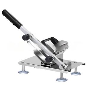 Cortadora de Carne Manual de Acero Inoxidable, Grosor Ajustable, Cortador de Carne Fresca, Cuchillo de Carnicero Portátil para Cocina Casera - Product Image 2