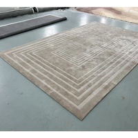 Wohnzimmerteppiche Großer Bambusseide-Teppich Graue Farbe Hauptschlafzimmer-Dekoration Dicker Teppich