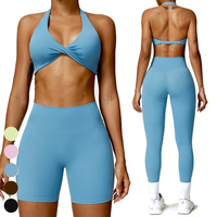 Séchage rapide Fitness vêtements de course sport soutien-gorge Shorts Leggings Logo personnalisé vêtements d'entraînement Gym Fitness ensembles 2 pièces Yoga ensemble femmes