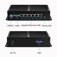 6 LAN Mini Pc Firewall Router Hardware Palo Alto Network 4405U Barebone linux ubuntu pfsense Soft router Firewall
