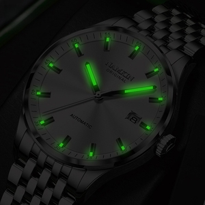 Relojes Mecánicos Elegantes para Hombre, Caja Redonda de 41 mm, Acero Inoxidable 316L, Zafiro, Resistente al Agua, Movimiento Automático NH35 - Product Image 3
