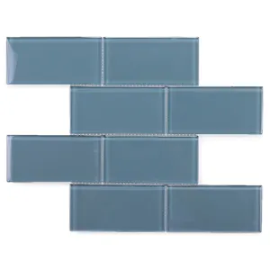 New glazed glass subway tiles metro mosaic exterior wall decoration