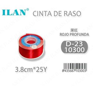 Nastro in Raso Ilan 3,8cm 25Y Rosso Intenso D23 - Product Image 3