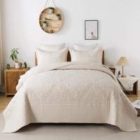 Parure de lit matelassée en microfibre, style moderne, douce et respirante, couvre-lits et édredons pour la maison et la chambre, ODM OEM
