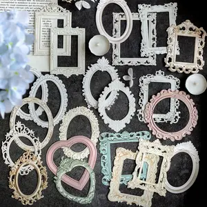 STICKERS PUNK 10 Pcs/pack Anaglyph Vintage Decorative Papers Hollow Dollies for Crafts DIY Background Frame Wedding Photo 04741