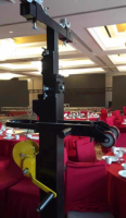 Soporte de Iluminación Telescópico de Servicio Pesado de 6 m, Torre de Elevación de Escenario Plegable de 7 Secciones, Carga de 250 kg, para DJ, Eventos, Espectáculos, Conciertos