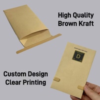 Sacs à échantillons de sol géochimiques, emballage brun, enveloppes en papier kraft pour échantillons de sol avec fermeture à lien métallique, utilisation au bureau, enveloppe en papier kraft scellée