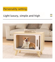 Maison pour chat Condo en bois Lit pour chat Intérieur en forme de téléviseur Robuste Grand mobilier d'abri pour chat de luxe