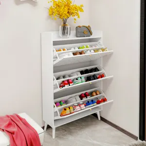 Moderna scarpiera in legno armadio organizzatore scarpe espositore armadio per soggiorno mobili