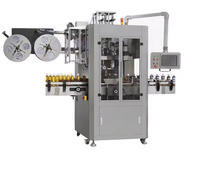 Applicateur automatique d'étiquettes thermorétractables pour bouteilles alimentaires, de boissons et cosmétiques, 100 à 200 bouteilles/min, qualité alimentaire