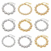 Collection de bracelets en cristal, 9 styles : rond, cœur, fleur, rectangulaire, halo, CZ, plaqué or 18K PVD, ensemble de bracelets pour femmes, vente en gros