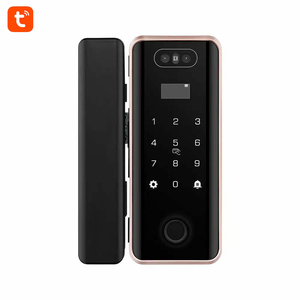 Thông minh sinh trắc học tuya App vân tay khóa văn phòng Frameless nhôm trượt cửa kính không thấm nước Bluetooth điện thoại thông minh mật khẩu - Product Image 5