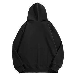 Sudadera con Capucha Blanca Extra Grande para Hombre, Manga Larga, Color Sólido, Casual, con Bolsillo, Tejido de Felpa Francesa, para Otoño - Product Image 4
