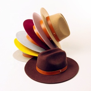 Miễn Phí Mẫu Polyester Sang Trọng Len Pha Trộn Mùa Xuân Cổ Điển Hiếm Đau Khổ Panama Tùy Chỉnh Len Cảm Thấy Fedora Mũ Cho Nam Giới - Product Image 3