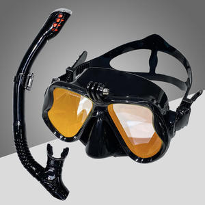 Juego de máscara de buceo de silicona para adultos tubo de respiración completamente seco galvanizado antiniebla montaje de cámara de vidrio para esnórquel bajo el agua - Product Image 6