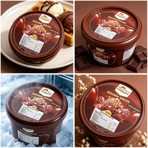 Étiquettes personnalisées pour aliments surgelés, autocollants en rouleau imperméables avec logo, adhésif BOPP de qualité congélation pour emballages de coupes et couvercles de crème glacée - Product Image 3