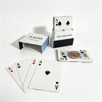 Cartes à jouer en papier personnalisées avec logo professionnel, avec boîte à couvercle et base