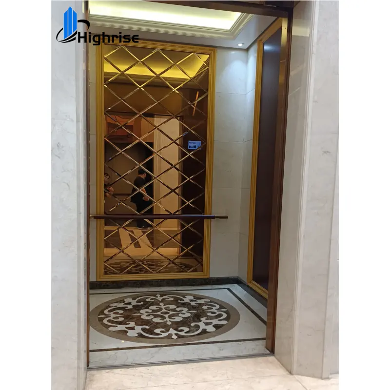 Arbre de ménage cabines de luxe ascenseur à domicile 4 personnes ascenseur de traction ascenseur maison 2 étage ascenseur pour la maison