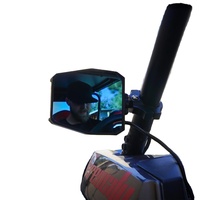 Offre Spéciale UTV TRANSVERSAL Rétroviseur Latéral Avec Lumière Led, Anti-éblouissement Bleu Miroir Pour Can-Am X3 Polaris RZR XP 100 YAMAHA