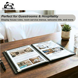 Protector de Esquinas Personalizado con Bolsillos de PVC Rígido, Protector de Esquinas con Cuerda Elástica, Portamenús de Cuero PU - Product Image 6