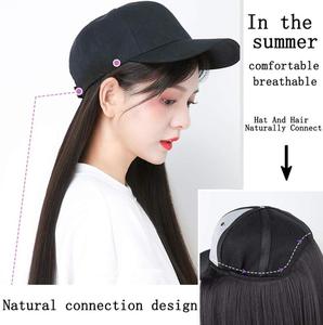 Cappello con <span class=keywords><strong>Parrucca</strong></span> Riccia 24 Pollici, Berretto da Baseball con Capelli Lunghi, Cappello Casual con <span class=keywords><strong>Parrucca</strong></span> <span class=keywords><strong>per</strong></span> Donne e Ragazze, Capelli Sintetici Senza Pizzo 60cm - Product Image 5