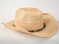 D D Vente en gros Chapeau de cowboy au crochet en paille de raphia naturel protecteur contre le soleil d'été pour unisexe