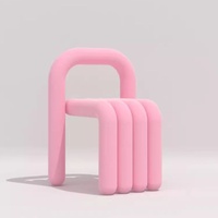 Nouvelle chaise de designer en métal, populaire sur internet, dossier moderne et simple, tabouret de salle à manger multifonctionnel, style Instagram pour restaurant et maison, idéal pour les photos