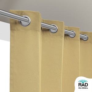 Buy <b>Tan</b> Water Repellent Premium Outdoor Curtains with Warm Neutral Elegance for Modern Patios Balconies and Garden Retreats - Product Image 3
