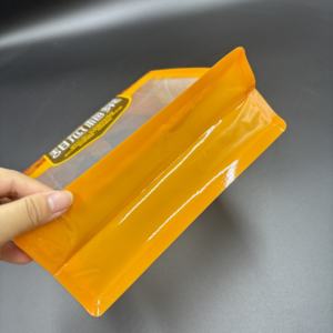 Sacs d'emballage pochette zip-lock à fond plat personnalisés <span class=keywords><strong>feuille</strong></span> séchée moutarde emballage alimentaire debout 600g sacs <span class=keywords><strong>de</strong></span> nourriture sèche avec fermeture éclair - Product Image 3