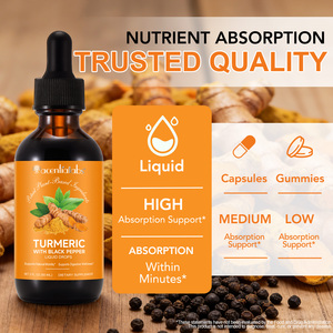 Acentiallabs 1340 mg Zerdeçal Kurkumin Ekstresi Siyah Biberli Sıvı Damlalar Sindirim Sağlığı ve Hareket Kabiliyetini Destekleyici - Product Image 5