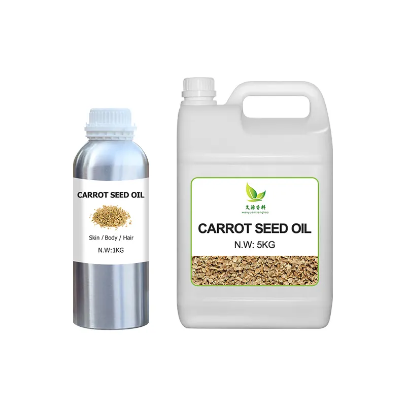 Fabricantes de aceites esenciales naturales 100% Aceite de semilla de zanahoria para el cuidado del cuerpo