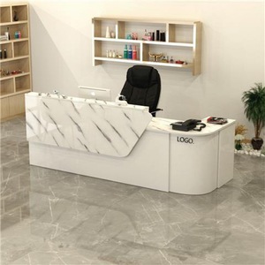 Escritorio <span class=keywords><strong>de</strong></span> recepción <span class=keywords><strong>de</strong></span> diseño moderno EKL para salón <span class=keywords><strong>de</strong></span> belleza mostrador frontal <span class=keywords><strong>de</strong></span> madera duradero Escritorio <span class=keywords><strong>de</strong></span> <span class=keywords><strong>centro</strong></span> <span class=keywords><strong>deportivo</strong></span> a bajo precio para hoteles - Product Image 4