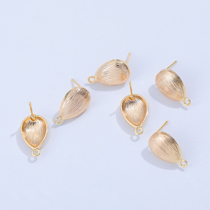 Zhongxing accessori orecchini DIY irregolari ovali spazzolati fogli di rame orecchini <span class=keywords><strong>925</strong></span> <span class=keywords><strong>argento</strong></span> forma goccia d'acqua orecchini - Product Image 5