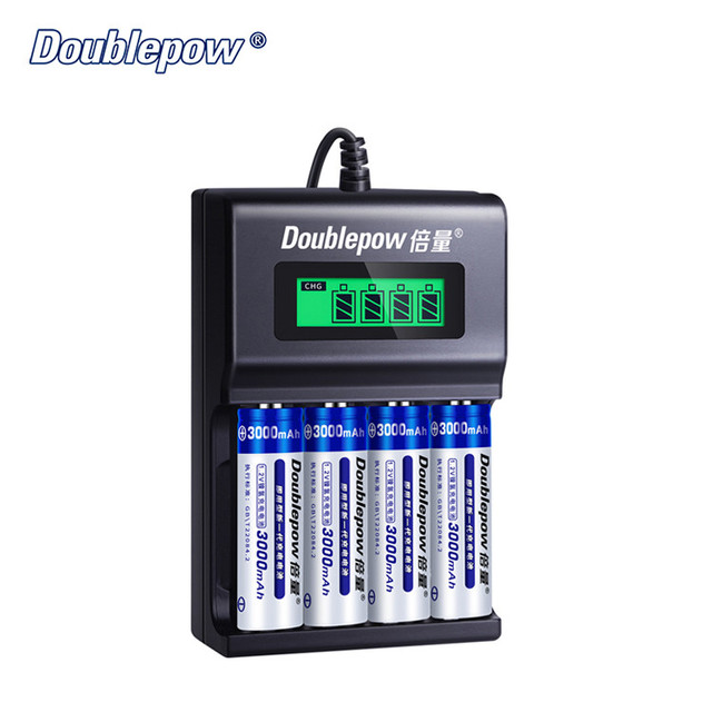Doublepow 1.2V AA AAA NIMH NICD Universal USB Rechargeable Battery Charger With LCD Display