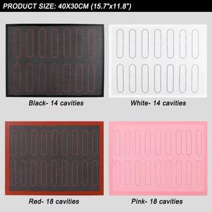 <span class=keywords><strong>Tapis</strong></span> de cuisson en <span class=keywords><strong>silicone</strong></span> rose réutilisable pour four à biscuits personnalisé en gros - Product Image 3