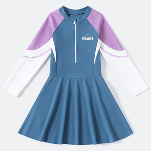Quick-Drying Girls' One-Piece Skirt-Style <strong>Swimsuit</strong> Conservative Professional Training Design for <strong>Junior</strong> High School Students - Product Image 2
