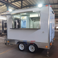 Petite remorque alimentaire australienne avec réfrigérateur et grill, 2,8 m/9 pieds, restaurant mobile, mini camion de cuisine, remorque alimentaire à vendre