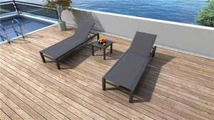 Meubles de patio extérieurs en métal Chaises longues en aluminium Chaise longue Chaise longue de plage Chaise longue - Product Image 3