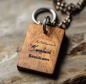 Engravable Letter <strong>Wood</strong> <strong>Keychain</strong> Wooden Square Shape Solid <strong>Wood</strong> Craft Personalized Key Chain Accessories - Product Image 4