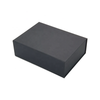 Cajas de Cartón Magnéticas A5 Premium con Logotipo Personalizado al por Mayor, Caja de Regalo Plegable Negra con Tapa y Logotipo