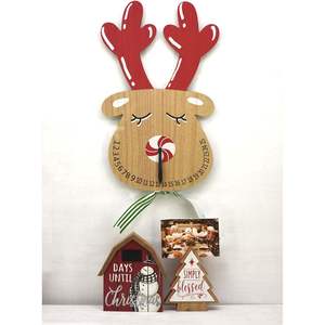 Paris LOFT คริสต์มาสนับถอยหลัง, ปฏิทินนับถอยหลังรูปกวางเรนเดียร์, ตกแต่งผนังวันหยุด, ปฏิทินจุติ, กวางเรนเดียร์ไม้, Christ - Product Image 6