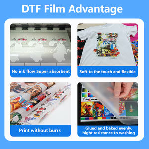 30cm 33cm 42cm熱伝達印刷13x19 DTF PETフィルム75UコールドピールホットピールDTFフィルムロール60 cm DTFインクプダーとフィルム - Product Image 2