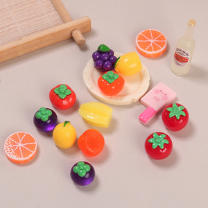 ตุ๊กตาผักและผลไม้ขนาดเล็กบ้านกล้วยแครอทข้าวโพดเครื่องประดับอาหารเรซินขนาดเล็ก - Product Image 4