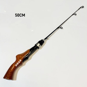 Caña de Pescar en Hielo Portátil de 50cm 60cm 70cm con Mango de <span class=keywords><strong>Madera</strong></span>, Caña de Pescar en Hielo con Mango de Corcho, en Existencia y Envío Rápido - Product Image 3