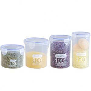 Contenedor de Plástico Transparente Hermético, Apilable, Ecológico, de Gran Volumen, Apto para Alimentos, a Prueba de Humedad, Recipiente de Almacenamiento para Cocina - Product Image 6